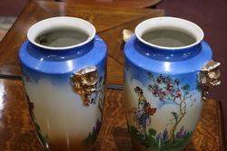 Pair Of English China Vases C1910  