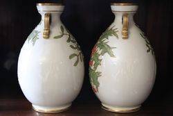 Pair Of Grainger Worcester Vase C1880 