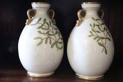 Pair Of Grainger Worcester Vase C1880 