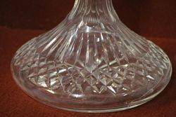 Pair Of Irish Cut Glass Ships Decanters Schuler Mounted 