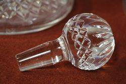 Pair Of Irish Cut Glass Ships Decanters Schuler Mounted 