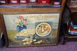 Pair Of Large Antique  Huntley And Palmers Biscuits Showcards