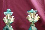 Pair Of Large Murano Glass Figures