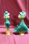 Pair Of Large Murano Glass Figures