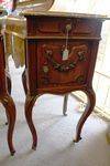 Pair Of Late 19th Century French Walnut Marble Top Bedside Cabinets