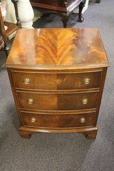 Pair Of Mahogany Bedside Cabinets with 3 Drawers 