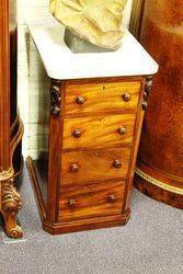 Pair Of Marble Top Bedside Drawers