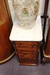 Pair Of Marble Top Bedside Drawers