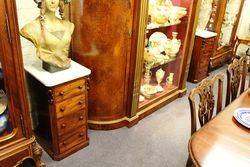 Pair Of Marble Top Bedside Drawers