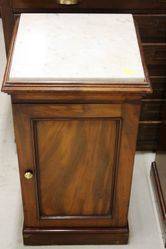 Pair Of Marble Topped Mahogany Pot Cupboards C186070