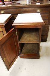 Pair Of Marble Topped Mahogany Pot Cupboards C186070