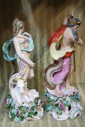 Pair Of Paris Samson Figs Of Neptune + Europa C 1900 