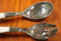 Pair Of Silver Handle Servers 