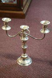 Pair of 20th Century Triple Arm Silver Plated Candelabra 