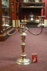 Pair of 20th Century Triple Arm Silver Plated Candelabra 