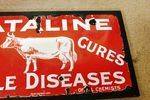 Pair of Antique Farming Cataline Enamel Pictorial Signs