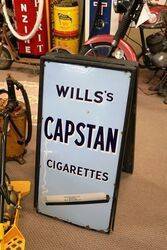 Pair of Antique Willsand39s Capstan Cigarettes Enamel Signs 