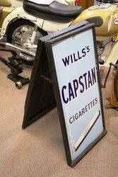 Pair of Antique Willsand39s Capstan Cigarettes Enamel Signs 