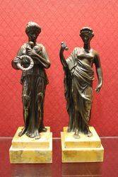 Pair of Classical Bronze Figures