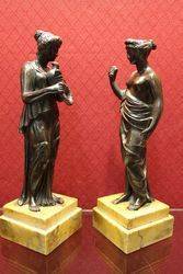 Pair of Classical Bronze Figures