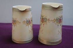 Pair of Crown Devon Jugs 