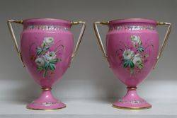 Pair of French Limoges Vases C1880 