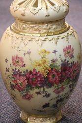 Pair of Large Royal Worcester Potpourri Vases