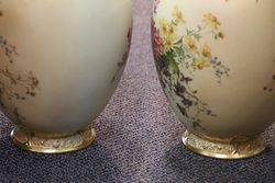 Pair of Large Royal Worcester Potpourri Vases