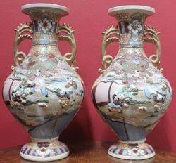 Pair of Satsuma Vases