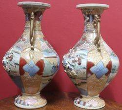 Pair of Satsuma Vases