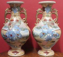 Pair of Satsuma Vases