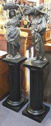 Pair of Spelter Figures Signed A Carrier