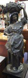 Pair of Spelter Figures Signed A Carrier