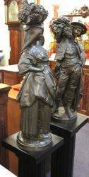 Pair of Spelter Figures Signed A Carrier