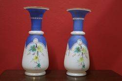 Pair of Victorian Glass Vases C1900 