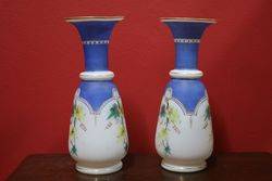 Pair of Victorian Glass Vases C1900 