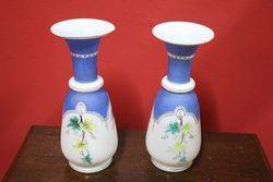 Pair of Victorian Glass Vases C1900 