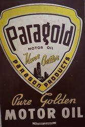 Paragold Motor Oil Tin Advertising Sign 