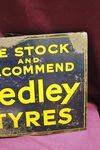 Pedley Tyres Tin Post Mount Sign