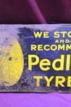 Pedley Tyres Tin Post Mount Sign
