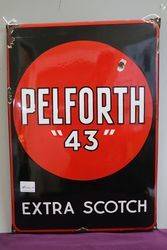 Pelforth 43 Extra Scotch Enamel Advertising Pub Sign 