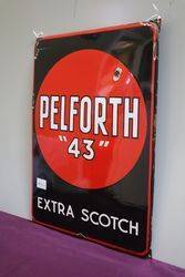 Pelforth 43 Extra Scotch Enamel Advertising Pub Sign 