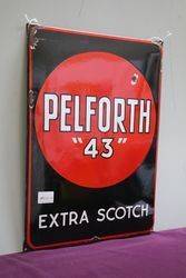 Pelforth 43 Extra Scotch Enamel Advertising Pub Sign 