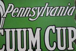 Pennsylvania Vacuum Cup Tyre Enamel Advertising Sign 