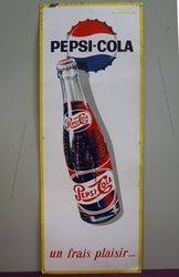 Pepsi Cola Tin Advertising Sign 