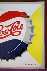 Pepsi Cola Tin Advertising Sign 