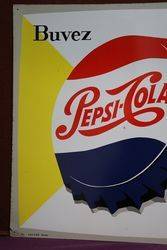 Pepsi Cola Tin Advertising Sign 