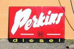 Perkins Diesel Enamel Advertising Sign