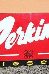 Perkins Diesel Enamel Advertising Sign