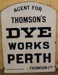 Perth Dye Works Double Sided Enamel Sign 